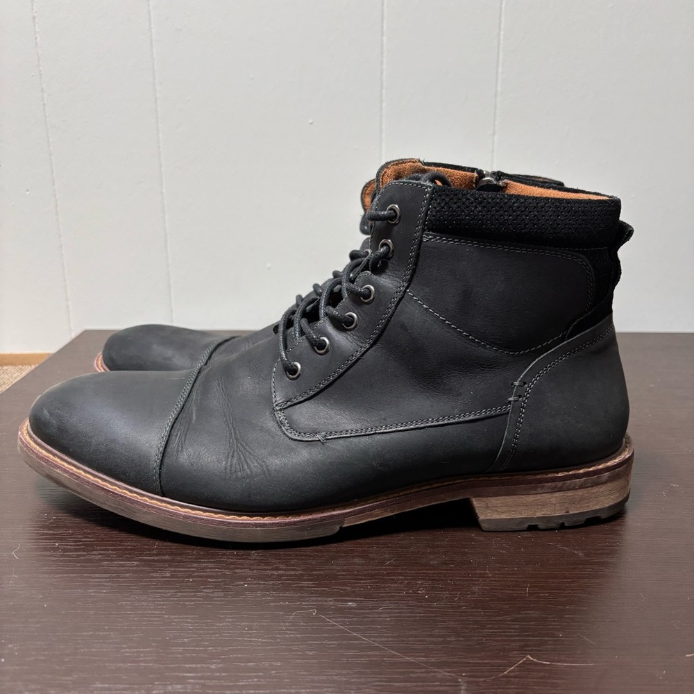 Florsheim Lodge Ct Boot Lace-Up/Zipper Boots US 11 Black Leather Standard Fit